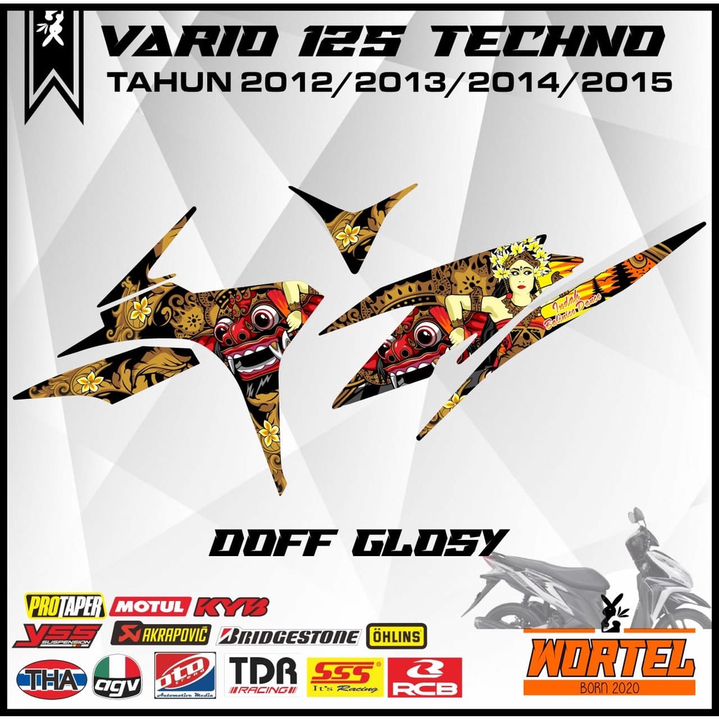 Striping Stiker Lis Decal Motor Vario Techno 125 Barong (Tahun 2012/2013/2014/2015/Vario 125 Old)