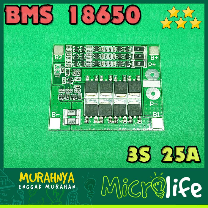 BMS 3S 25A LITHIUM ION 18650 PCM BATTERY MANAGEMENT PROTECTION BOARD