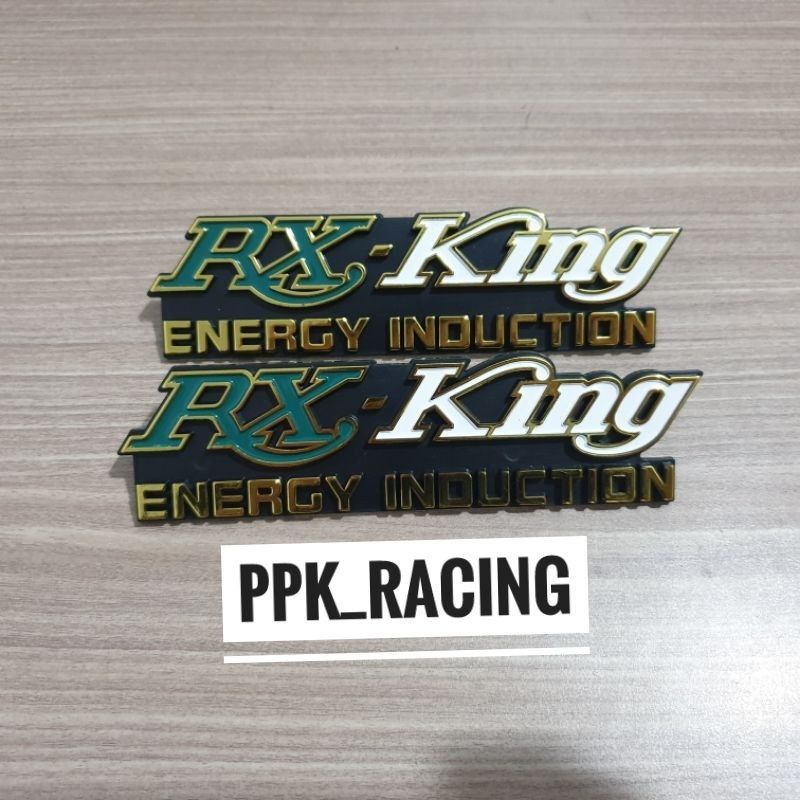 Sepasang Logo Emblem Yamaha RX King &amp; Logo Emblem Box Aki Rx King Set