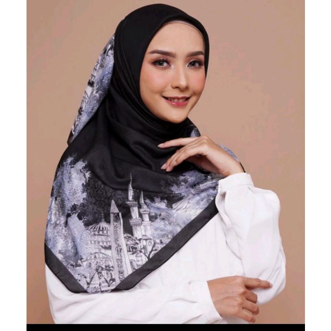 Mandjha Khusus Free Box Ivan Gunawan Fashion Scarf Istanbul Black, Ready Juga Istanbul White,Istanbu