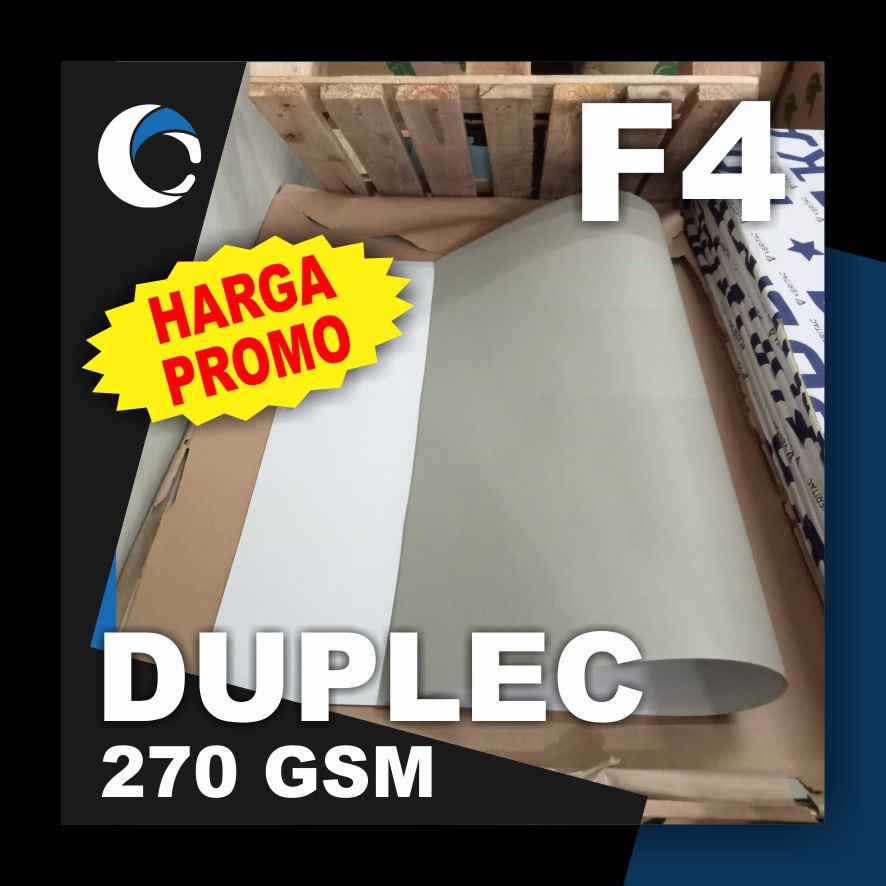 

KERTAS DUPLEC 270 GSM Uk [ F4 / POLIO ] 21.5 cm X 33 cm ( 50 LEMBAR )