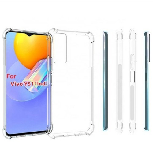 VIVO Y21A Y21T Y21S Y21 2021 Y33S Y53S Y51 2020 Y51A CASE SOFTCASE ANTICRACK SOFT SILIKON BENING CLEAR TRANSPARAN CASING BUMPER COVER ANTI CRACKY51 A
