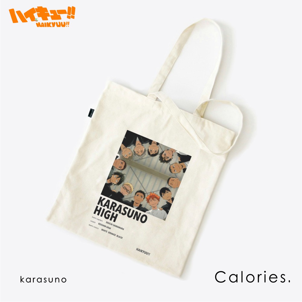 Totebag Anime haikyuu Hinata Karasuno Nekoma Suga #TOHA