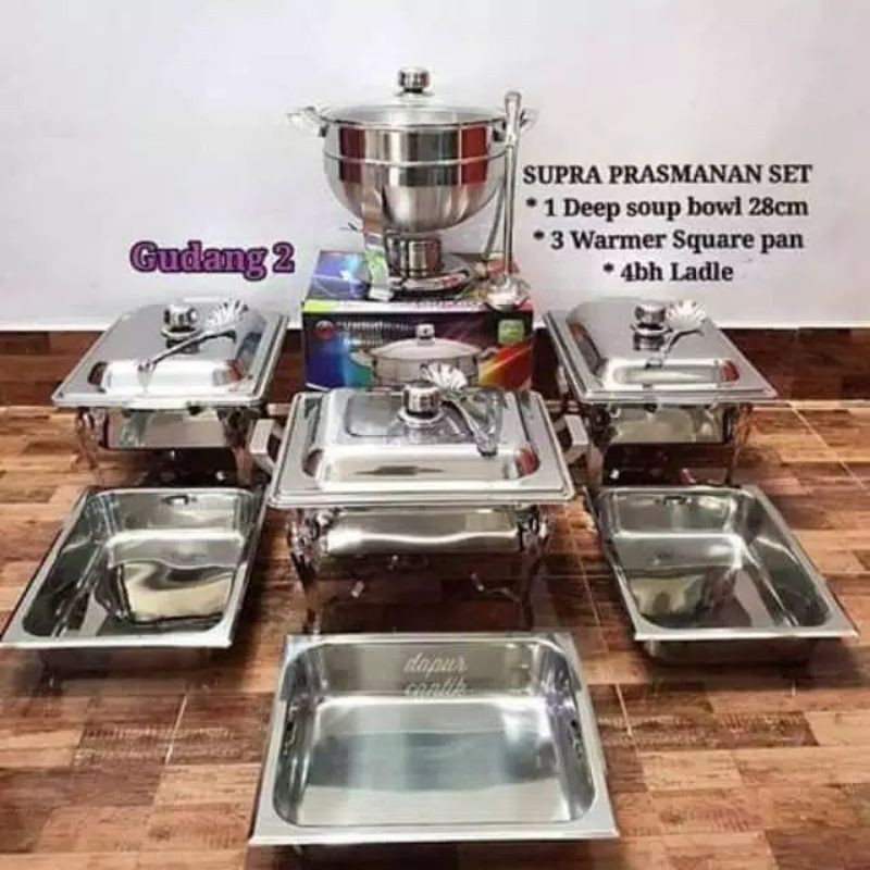 prasmanan set super tebal 1/3 bowl supra