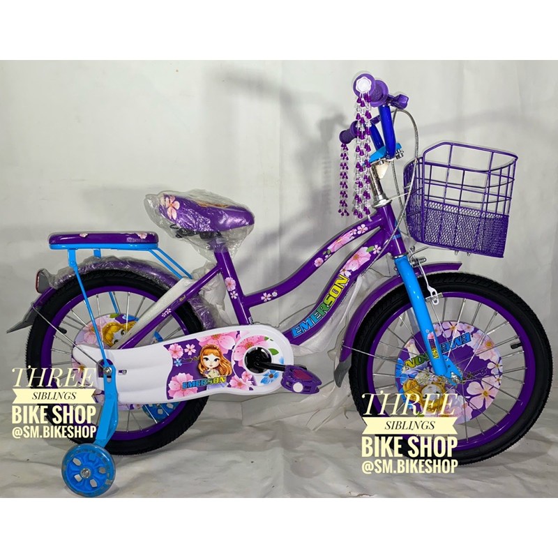 SEPEDA MINI ANAK PEREMPUAN EMERSON 18 INCH PURPLE BLUE