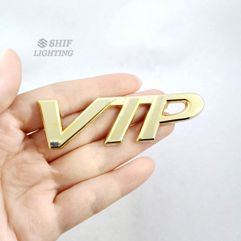 1Pc Stiker Emblem Logo VIP Bahan Metal Untuk Dekorasi Mobil