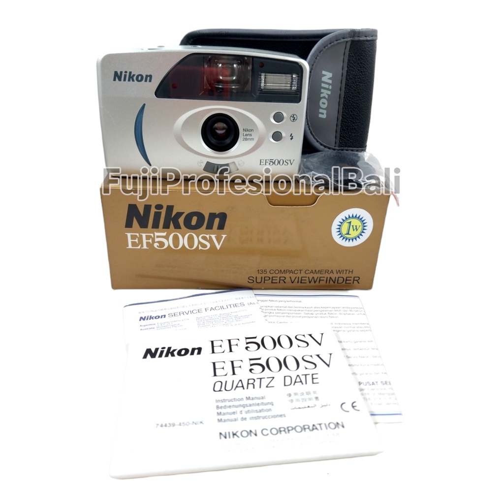 KAMERA ANALOG NIKON EF500SV BNIB ROLL FILM 135 COMPACT CAMERA TUSTEL