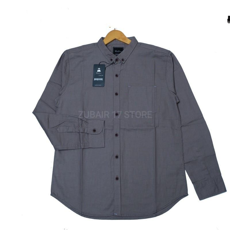 KEMEJA POLOS PRIA PANJANG WARNA ABU M-L-Xl-XXL-XXXL