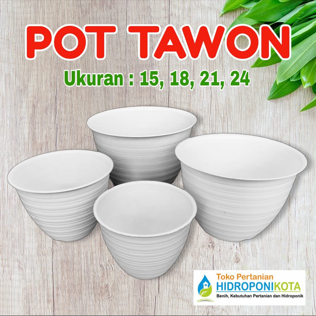 MADANI - POT TAWON MDN 15 putih - pot tawon - pot plastik - pot tanaman - pot bunga