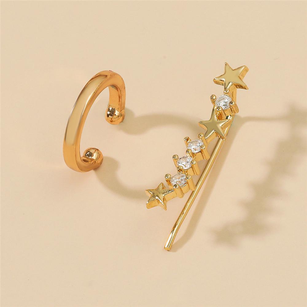 Top Stud Earrings Wanita Bungkus Stud Klip Tanpa Tindik Ear cuff