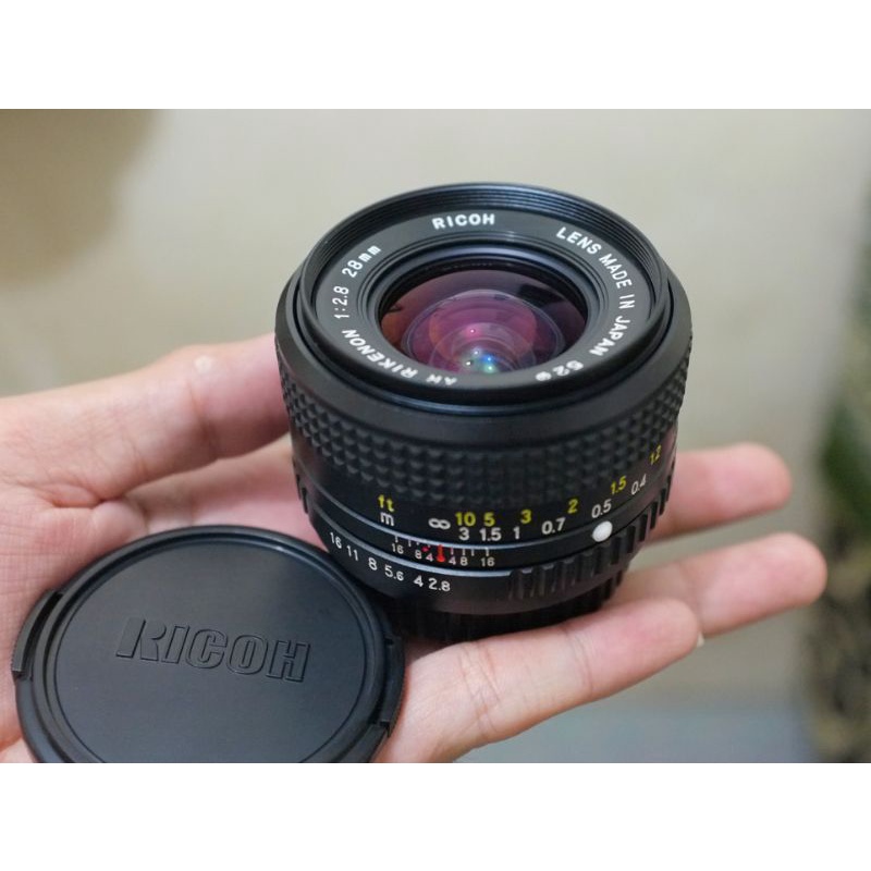 Lensa Ricoh XR Rikenon 28mm f2.8 Mulus