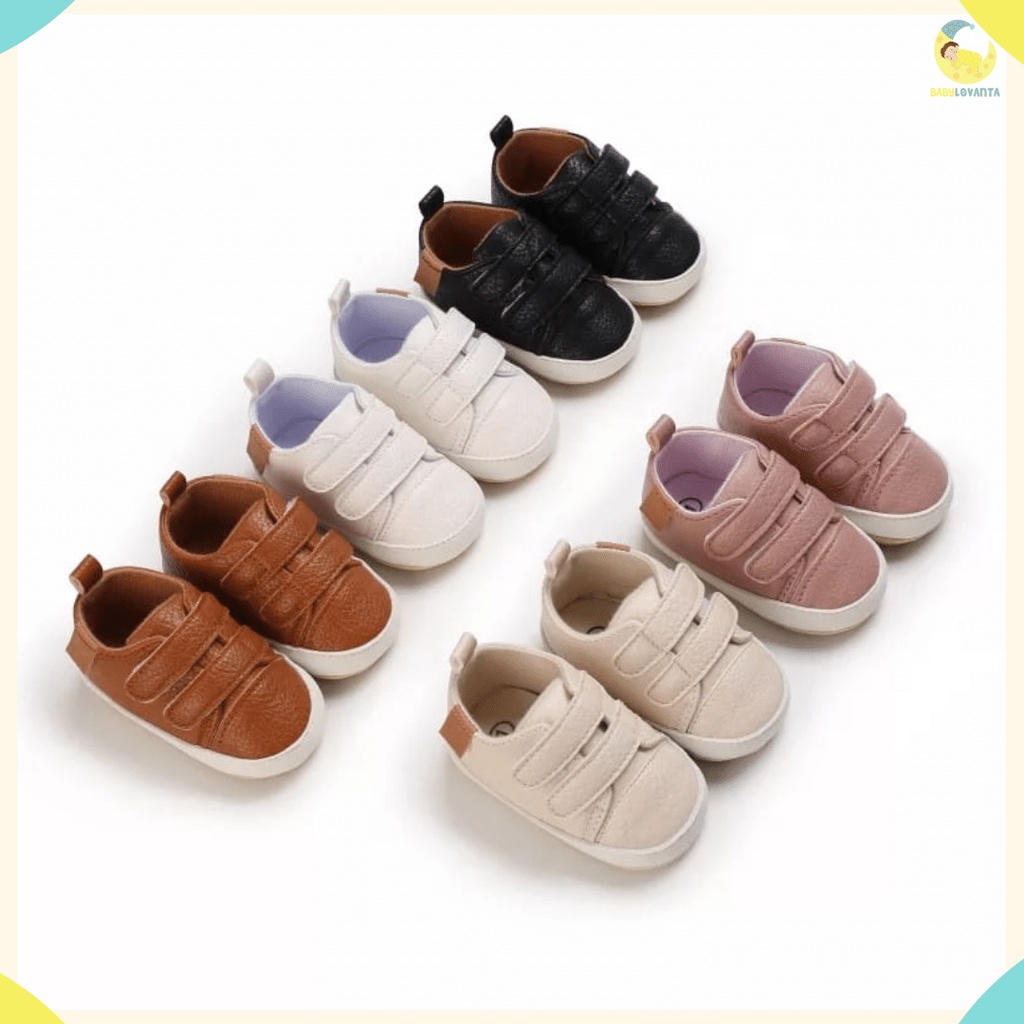 BABYLOVANTA -  Prewalker bayi anti slip 0-2 tahun / SEPATU BAYI IMPOR KOREA / sneaker bayi lucu