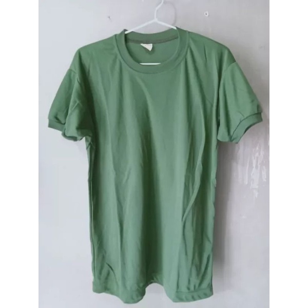 KAOS OBLONG HIJAU POLOS / KAOS POLOS / KAOS DALAMAN TNI
