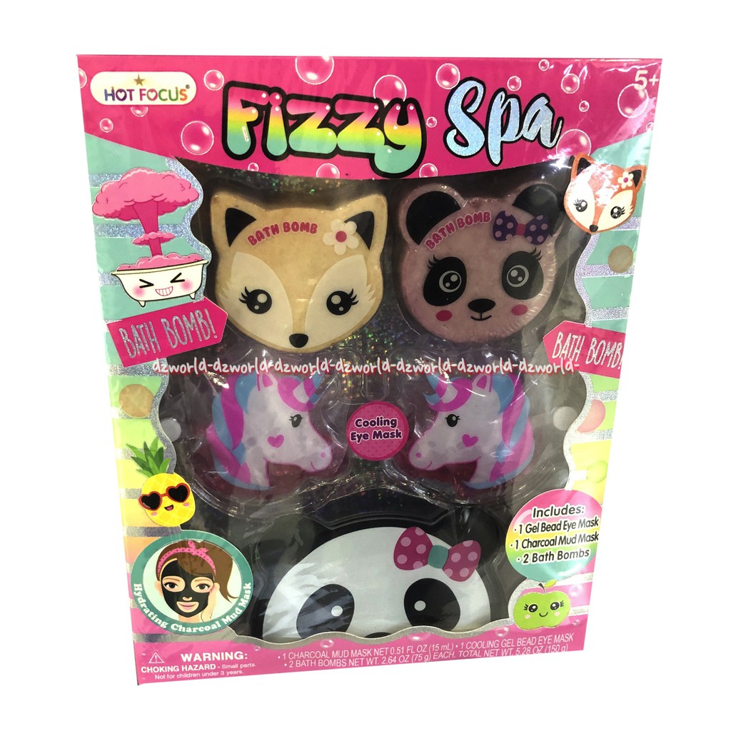 Hot Focus Fizzy Spa Bath Bond Eye Mask Mainan Bathbom Anak Dan Tutup Mata Tidur