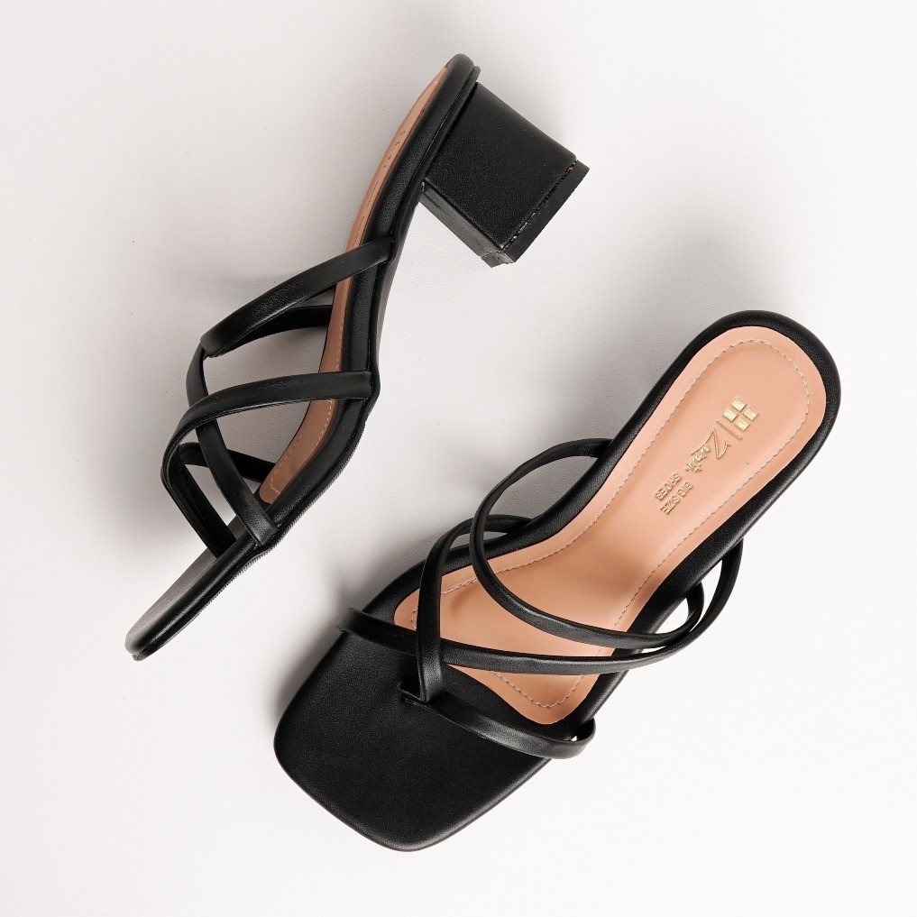 Sandal Wanita Tali Modis Hak tahu BIG SIZE 41 Sampai 45 Sandal Kondangan wanita Casual Pesta size 41