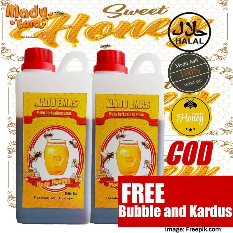 

Madu Hitam Murni 1kg Raw Honey Organic Asli