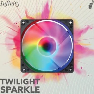 Fan Casing RGB Infinity Twilight Sparkle 120mm 12&quot;cm 1200rpm Molek Conector Fan Case Hydraulic BearingSilent