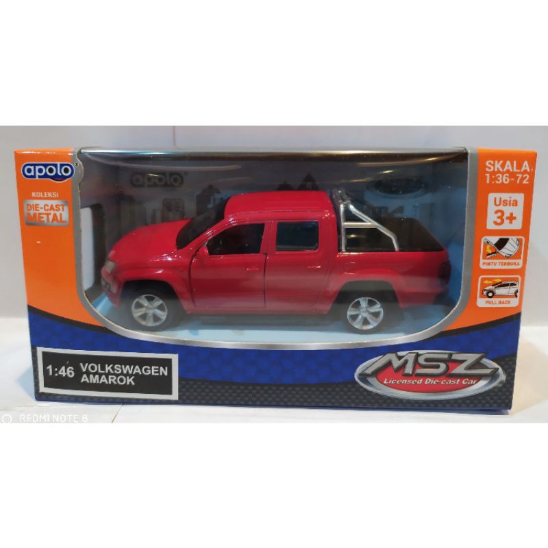 Diecast Mobil Volkswagen Amarok Merah Merk Apolo