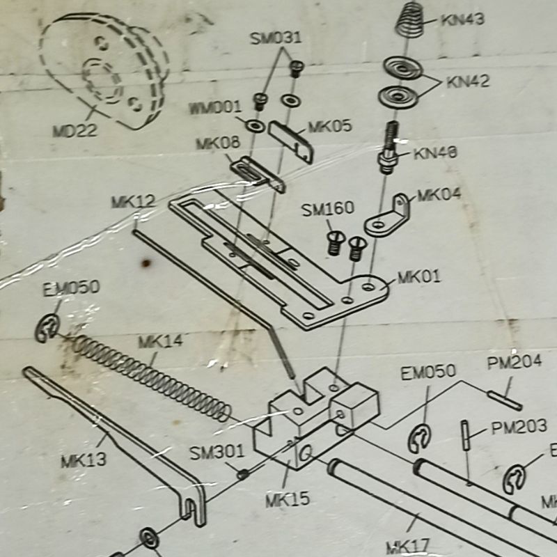 SM160 Asli Baut Baling-Baling Mesin Jahit kamKut / Overdeck