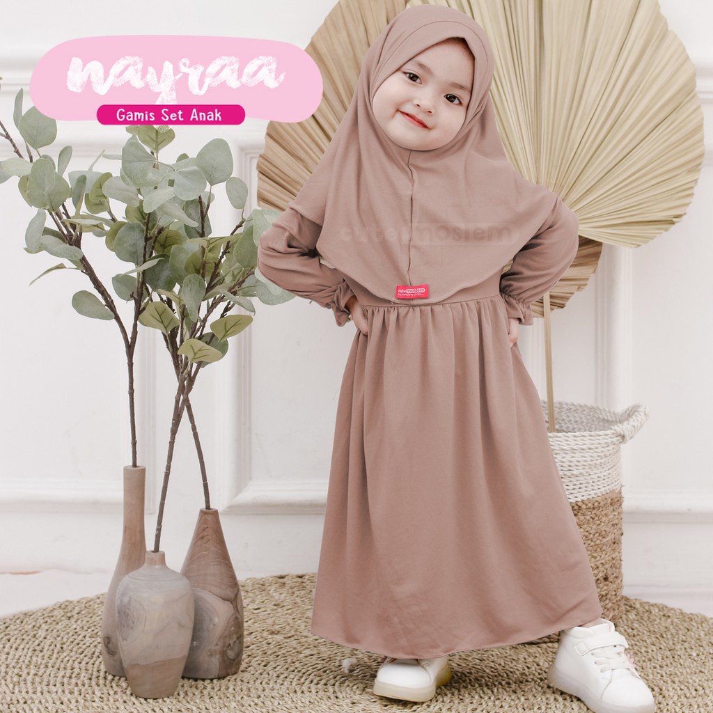 Gamis Anak Nayraa Untuk usia 1-8 Tahun Gamis Anak Perempuan Syari