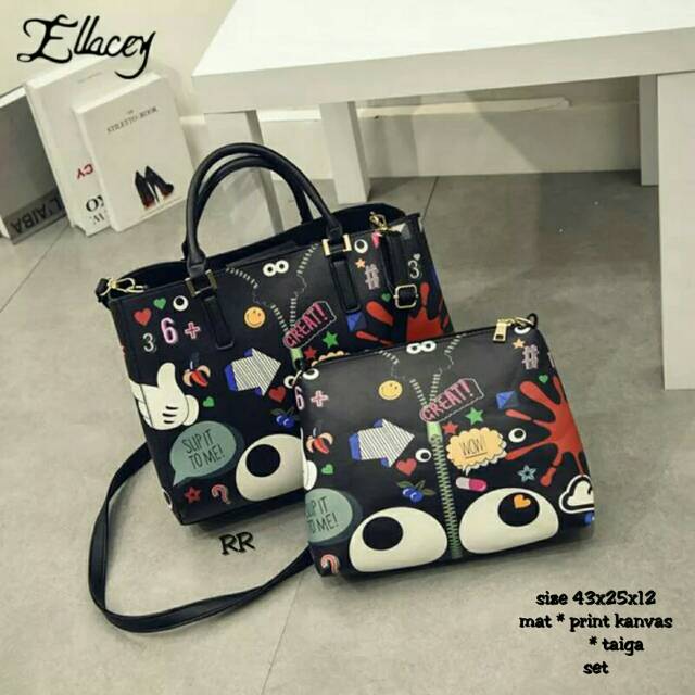 Handbags Tas doctor/slempang Tote/Tas tangan Sling bag murah Set Motif