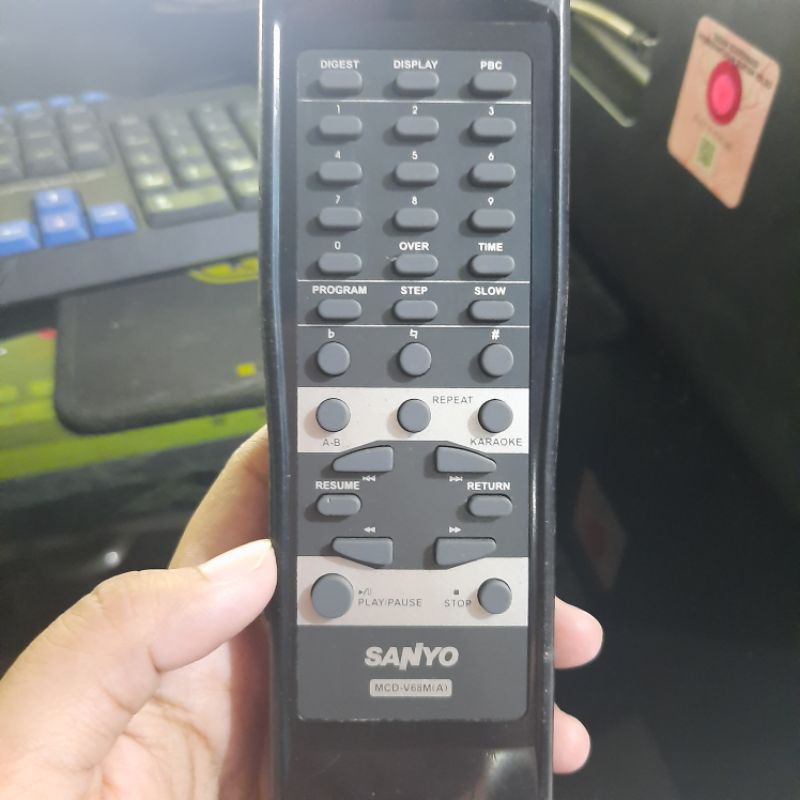 REMOTE REMOT SANYO MCD-V68M ( A ) ORIGINAL ASLI