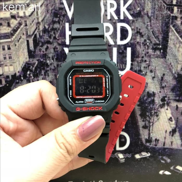 TERMURAH jam tangan casio g shock gls 5600 gshock gls5600 hitam merah Berkualitas