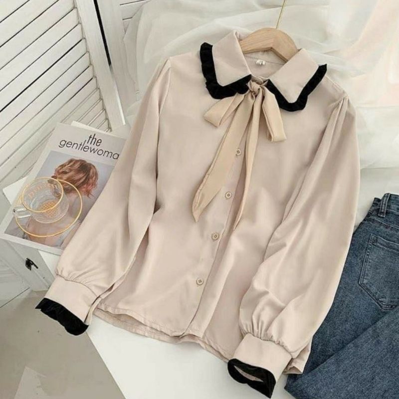 BLOUSE DEARY FULL KANCING DAILY BUSUI || Blouse Kemeja Polos Full Kancing