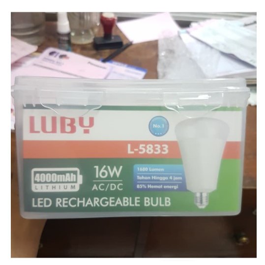 Luby LED Rechargeable Bulb 16W Lithium L-5833