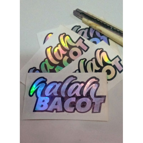 

Stiker Cutting Halah Bacot Hologram