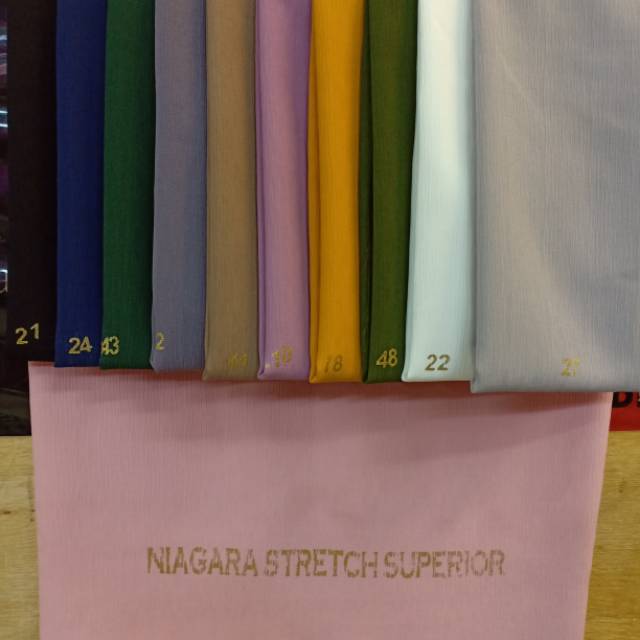 Bahan Niagara Stretch Kain Niagara Bahan Gamis Setelan Muslim Shopee Indonesia