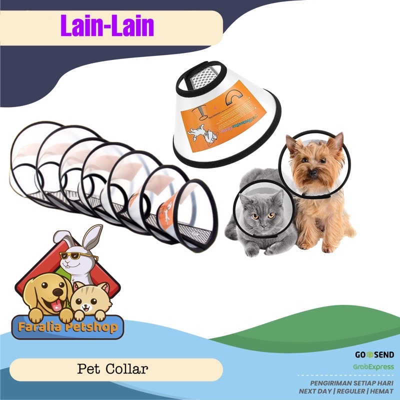 Corong Penutup Leher Pelindung Gigitan Anjing Kucing Pet Cat Dog Collar