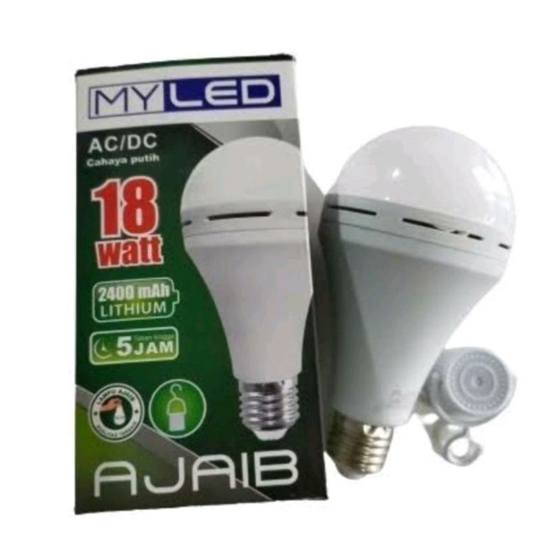 Lampu Led Emergency 18 Watt My Led Lampu Ajaib 18w AC/DC MYLED