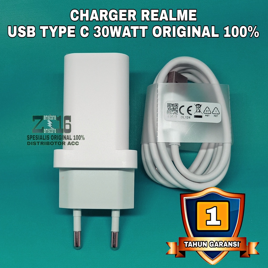 COD TC Charger realme Helio G85 Narzo 30A 30W & 18W USB TYPE C Original 100% carger cas rilmi 30watt