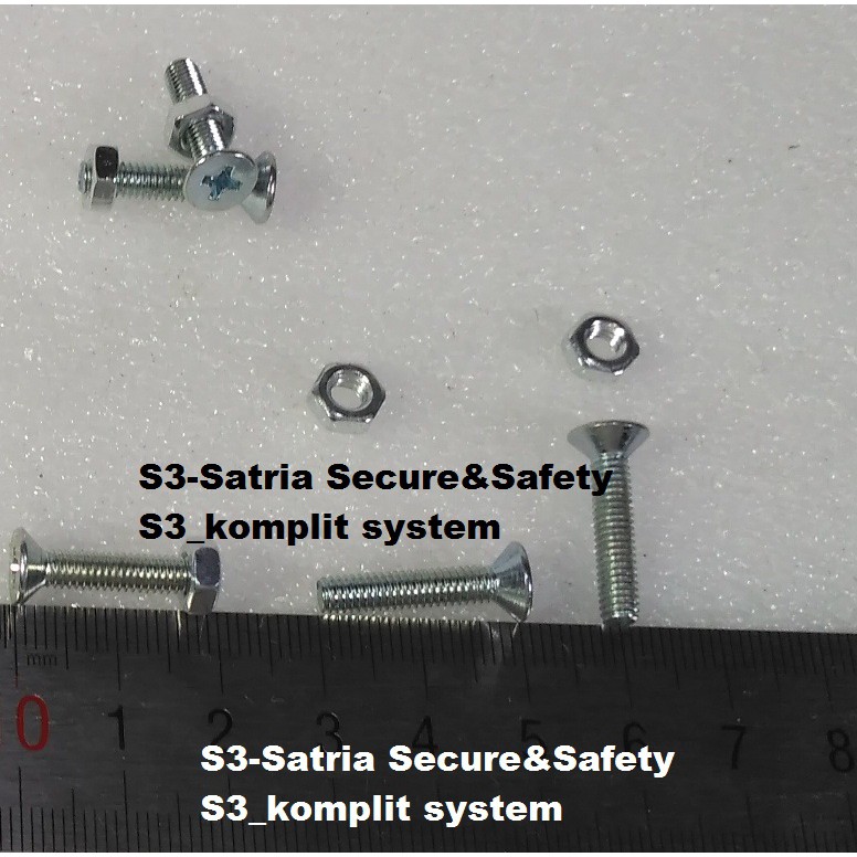 Baut mur 4x20 2cm 4 x 20 mm M4 bisa untuk Fan kipas 4 5 6 8 9 12 cm