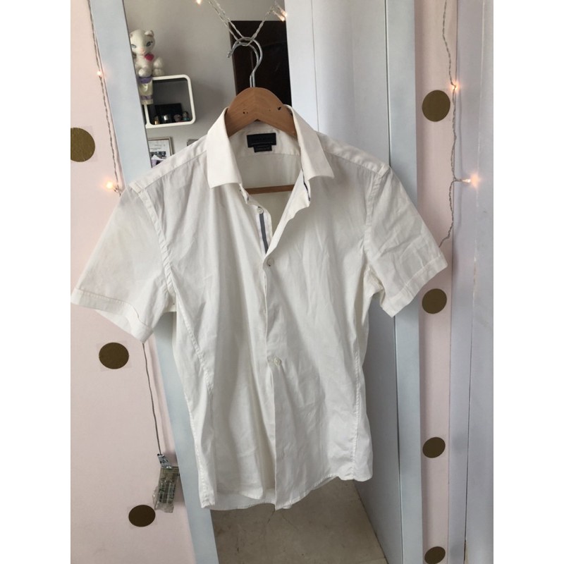 Preloved Kemeja Putih Zara Man Super Slim Fit Ukuran M