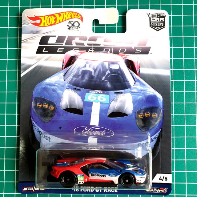 Hot Wheels - 16 FORD GT RACE - BIRU MERAH - CIRCUIT LEGENDS - CAR CULTURE