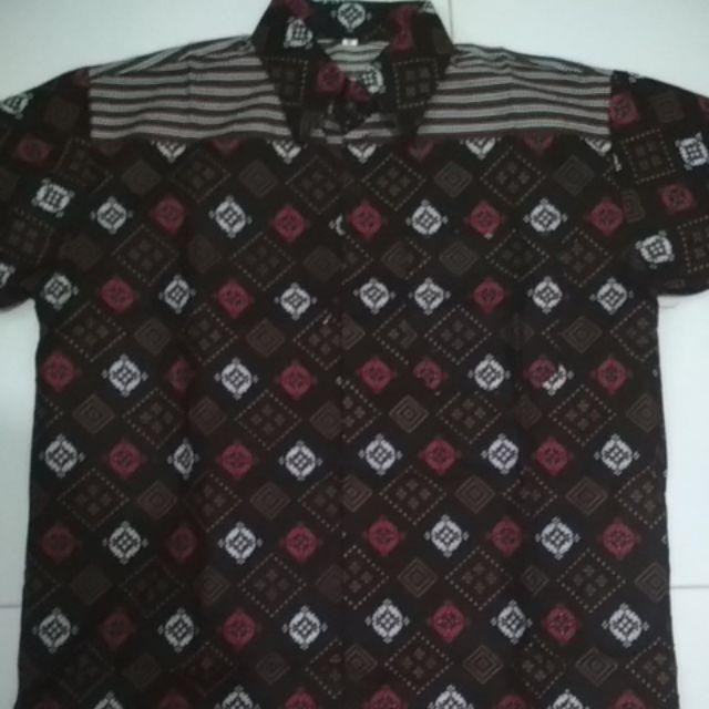 Bswart Batik Hrb026 Kenongo Hem Pendek Padi Pekalongan M L Xl Batik Pria Murah Modern Grosir