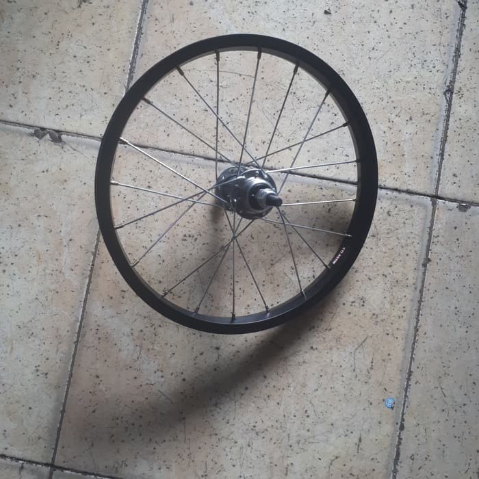 velg sepeda wheelset 16 aloy hitam atlantis 20L