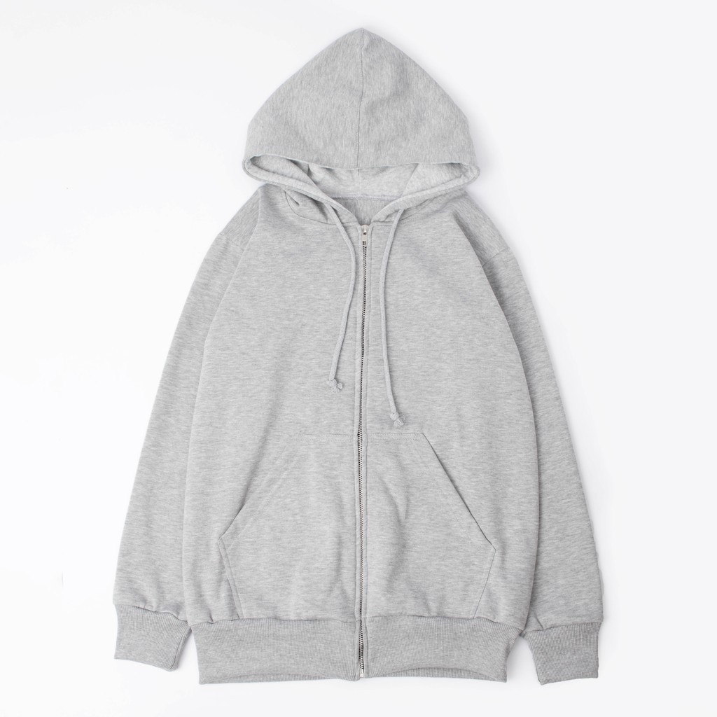 ZIPPER HOODIE GREY MISTY