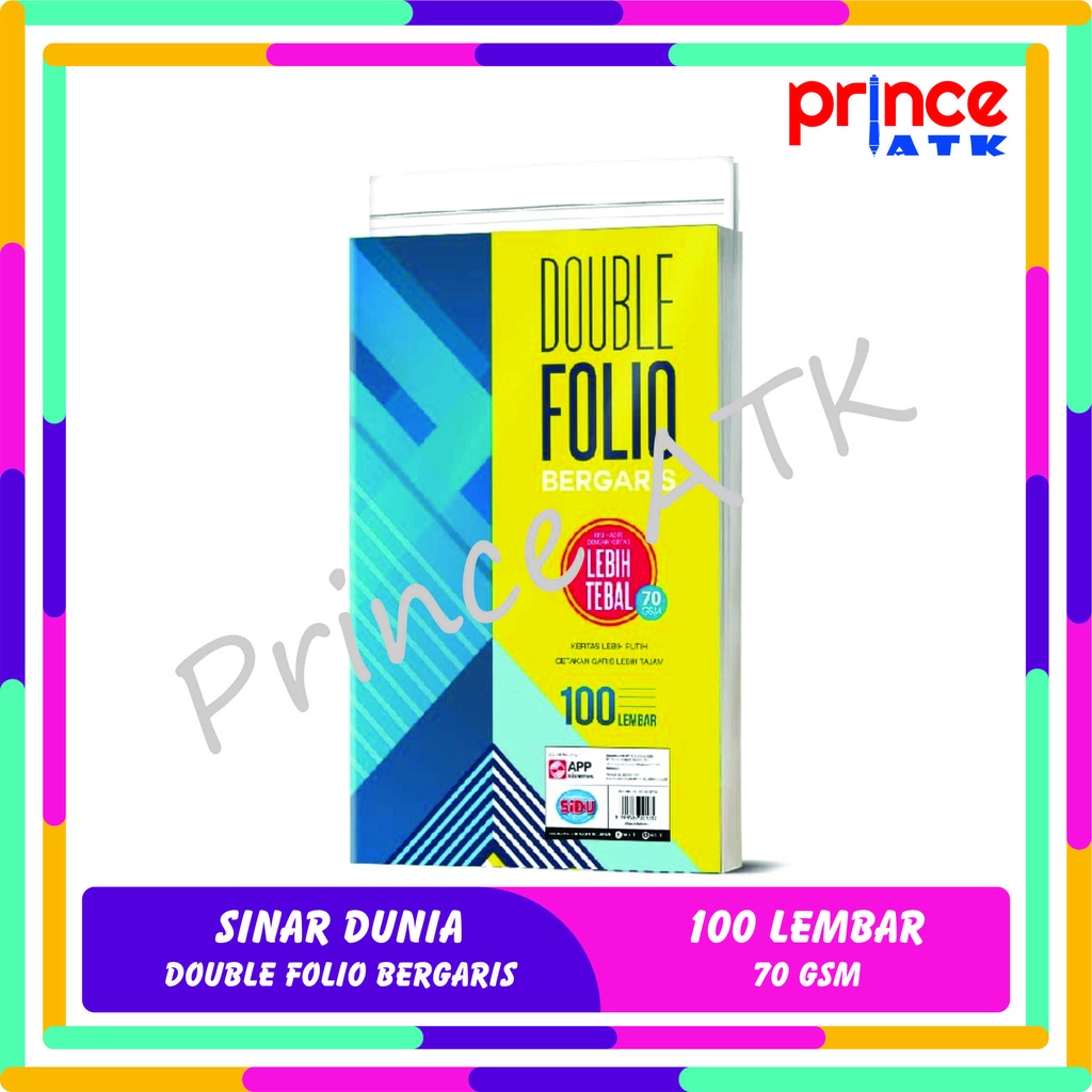 

SINAR DUNIA KERTAS DOUBLE FOLIO BERGARIS 70 GSM