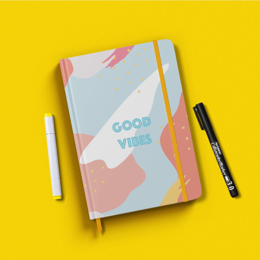 

Notebook Custom Tulisan Atau Nama | Notebook Harian Catatan Unik Bergaris A5 Hardcover Memphis Theme Notebook Lucu Untuk Diary