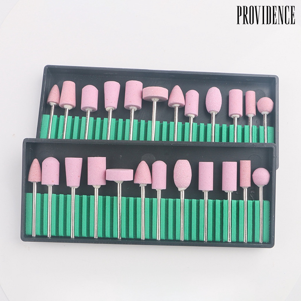 Providence 12Pcs/Set Nail Drill Bit High Strength Sandblasting Quartz Manicure Quartz Scrub Stone Buffers Nail Art Tool for Home Use