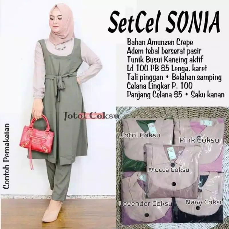 SetCel Sonia Tunik Busui Kancing