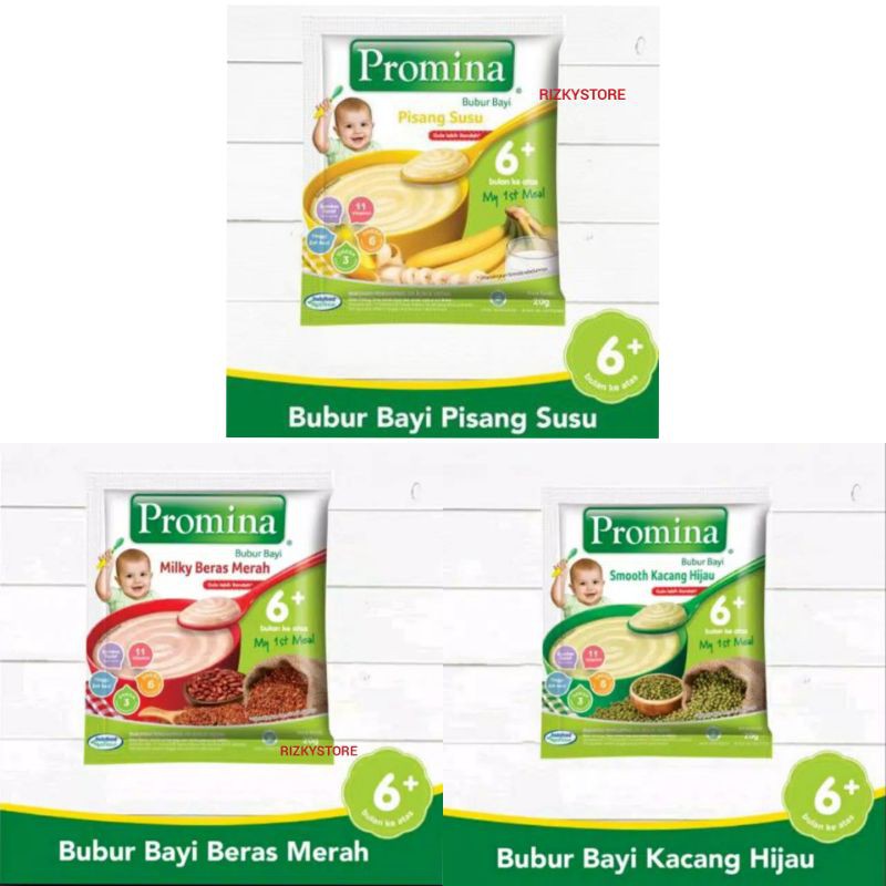 Promina Bubur Bayi MPASI  6 Bulan++  Per Sachet 20 Gram