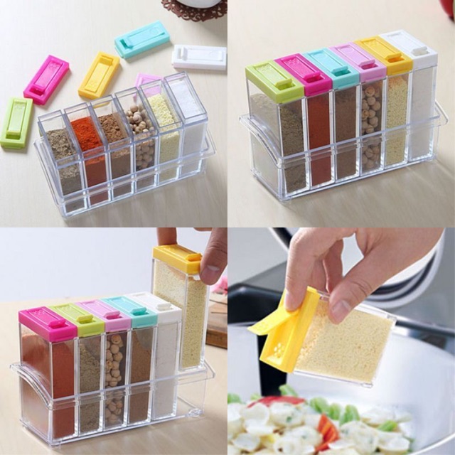 SPICE SEASONING SET ORGANIZER 6in1 KITCHEN TEMPAT BOTOL ...