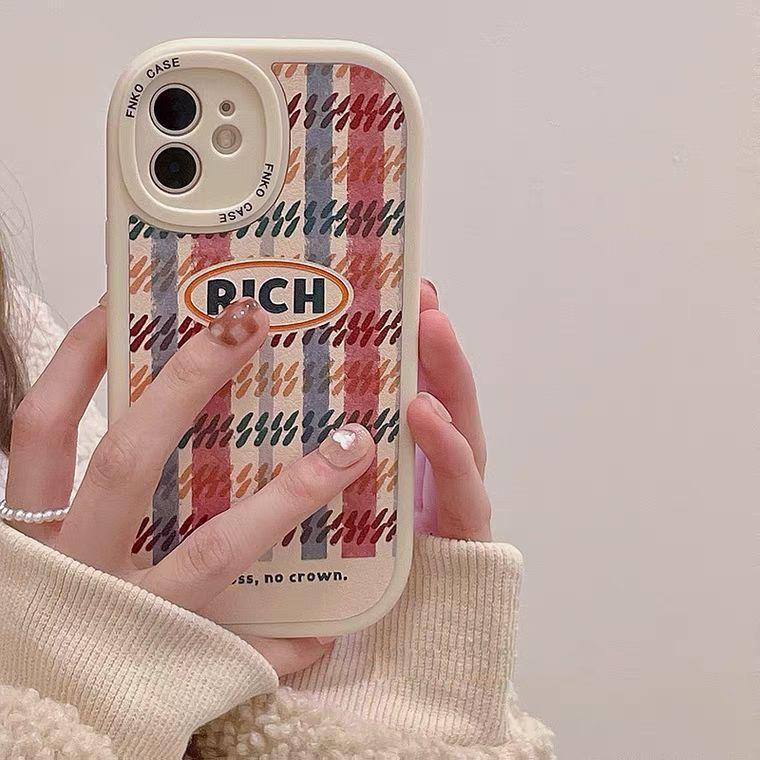 [TPC] Phone Case IPHONE 6 6S 7 8 PLUS X XS MAX XR 11 12 13 PRO MAX White Rich Casing Lucu Korean IP025