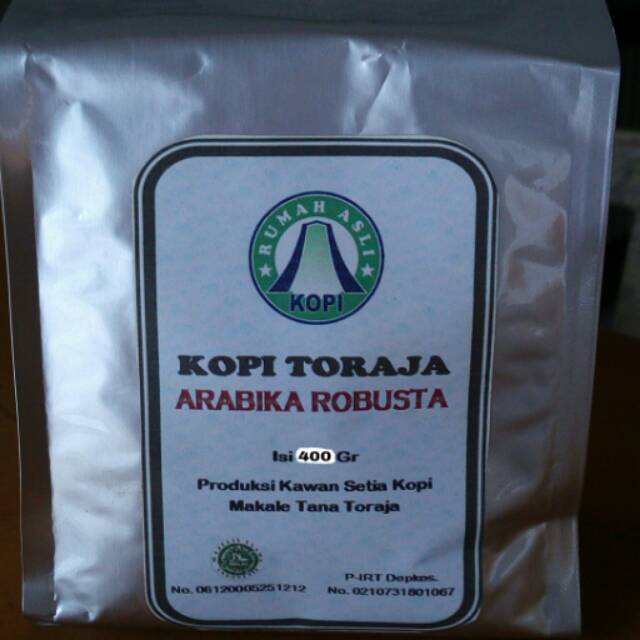 

Kopi toraja asli arabika robusta 500gr