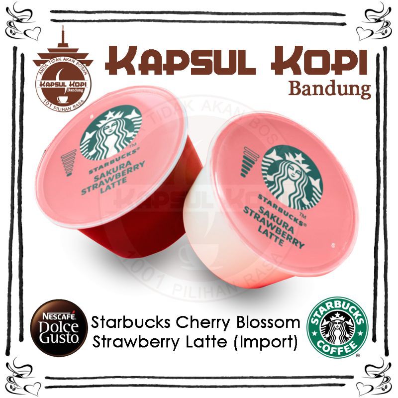 

Ecer Starbucks Cherry Blossom Strawberry Latte Kapsul Kopi Nescafe Dolce Gusto Import Coffee Capsule