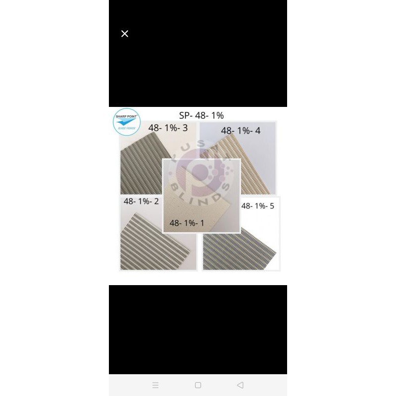 solution roller blind seri 48,1% sunscreen